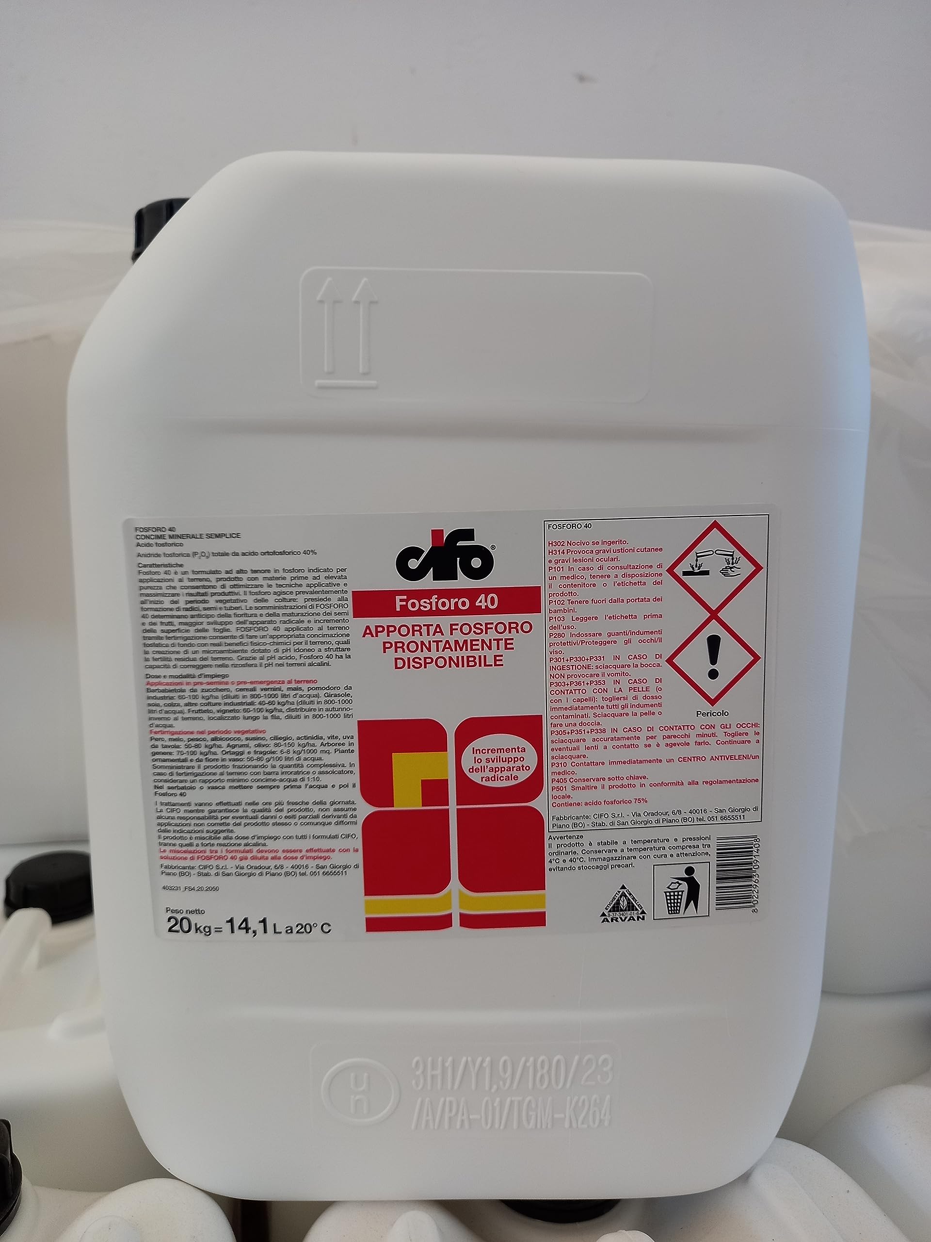 Fosforo 40 - Cifo - Apporta fosforo prontamente disponibile - Conf. 20 Kg=14,1 Lt