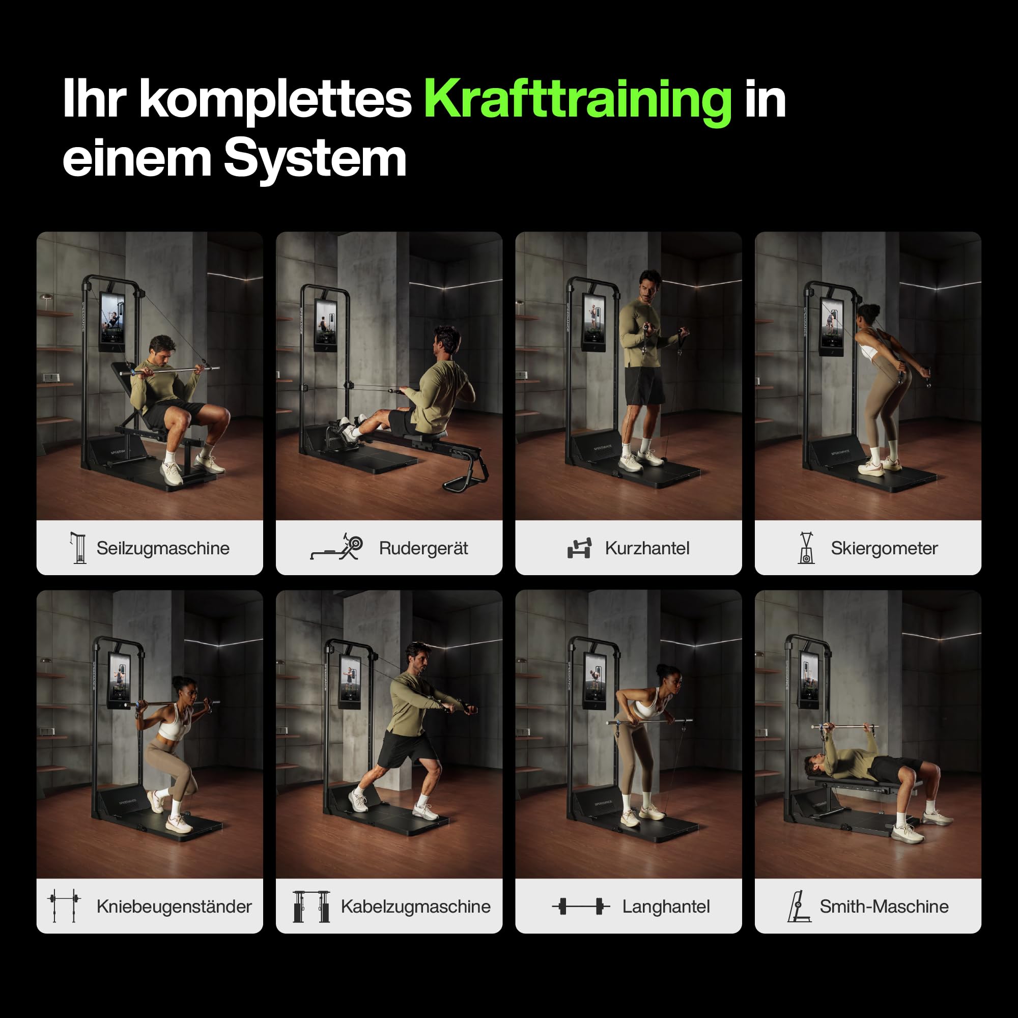 Speediance Gym Monster 2 Smart Home Gym, Upgraded AI-Powered Home Workout Maschine, Multifunktionale Smith Maschine, Ganzkörper-Krafttraining Fitnessgeräte, All-in-One Workout