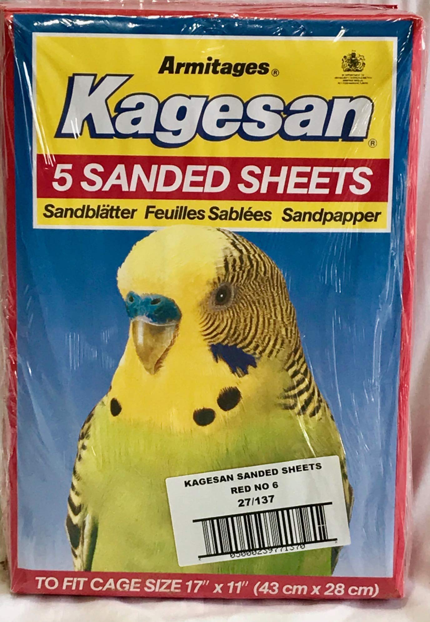 Armitage KAGESAN BIRD SANDED SHEETS - SANDPAPER - (MADE 12 X 5 PACKS