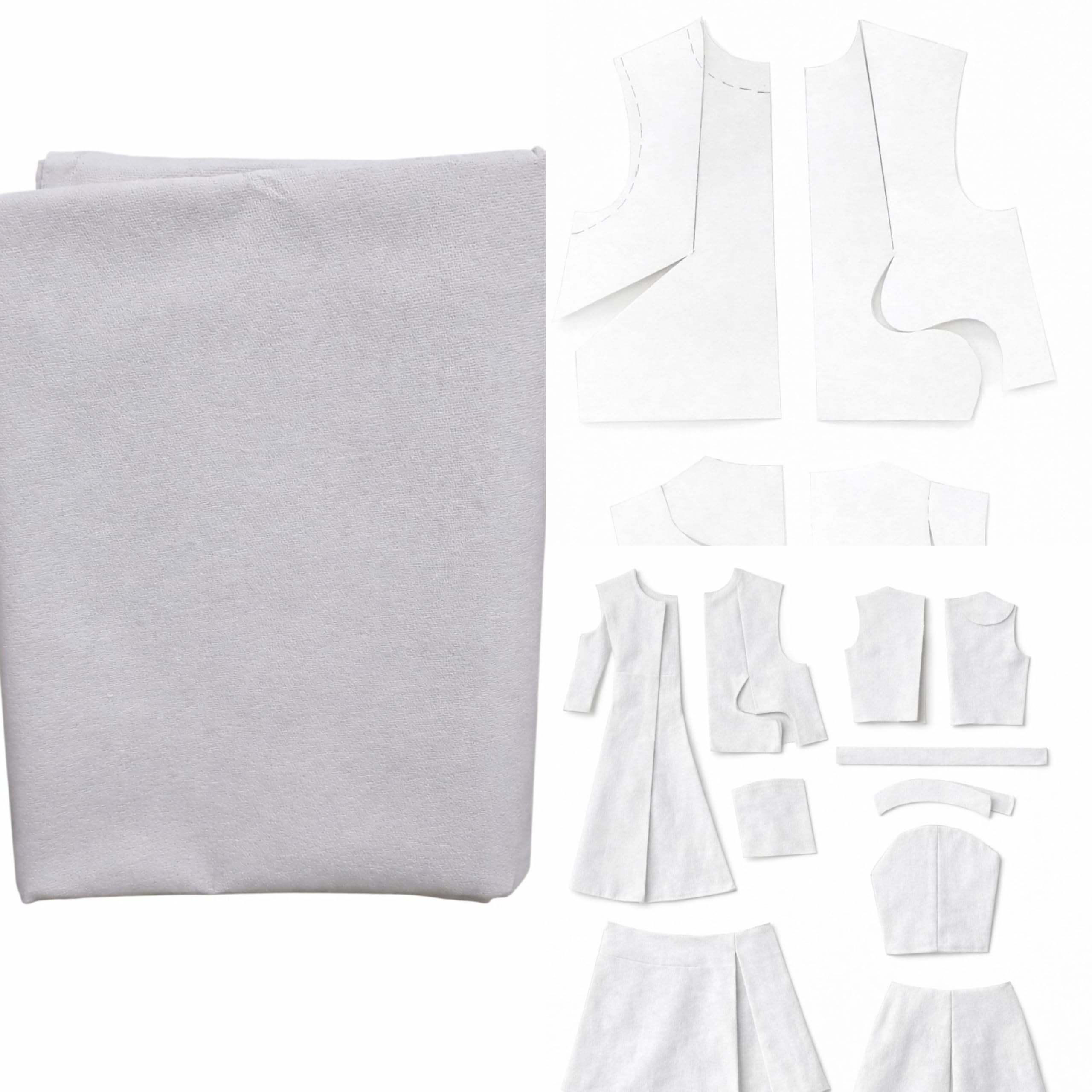 Pattern Sheet for Tailoring Sewing, White Color Thick 250gsm, Suitable for Cutting Patterns for Blouse Neck Kurti and Many Projects 1 Meter.