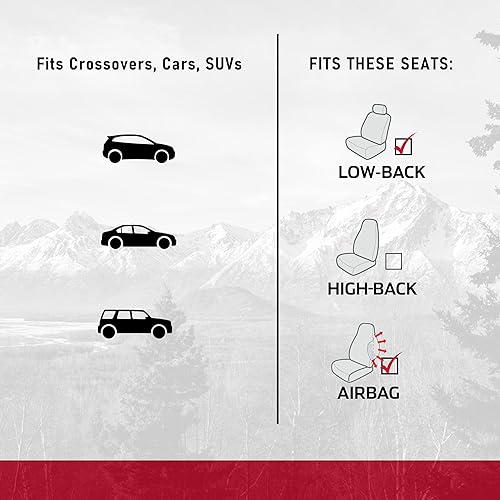 Miniatura 6 de DICKIES Fundas de asiento Petersen de 3 piezas, fundas de asiento de cuero vegano para automóviles, camiones, SUV, color negro