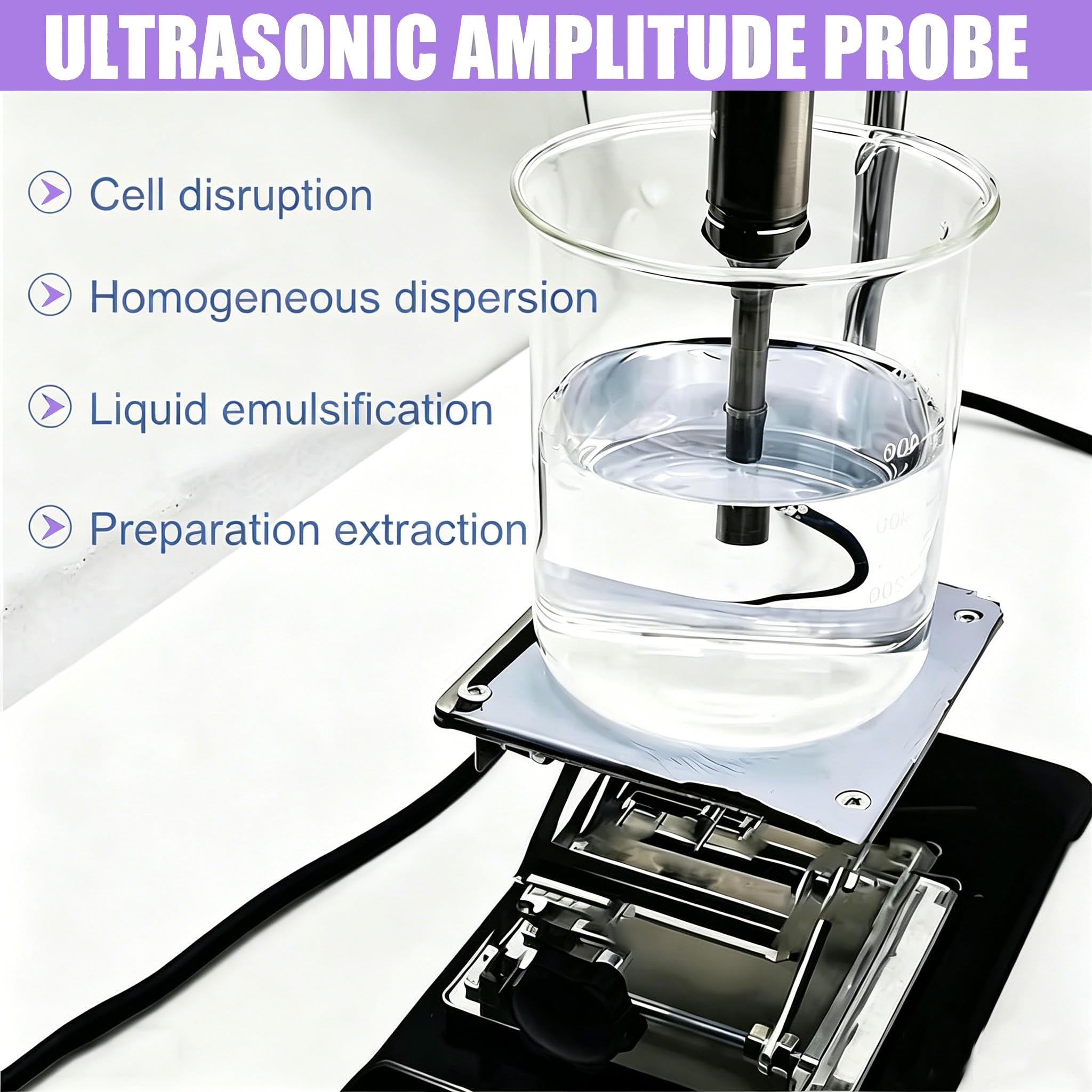Emulgator Laboratoryjny, Ultradźwiękowy Homogenizator, Emulgator Laboratoryjny, Regulowany W Zakresie 1 S–99 Godz., Do Biologii, Optyki, Biżuterii, Lotnictwa I Sprzętu 3mmprobe