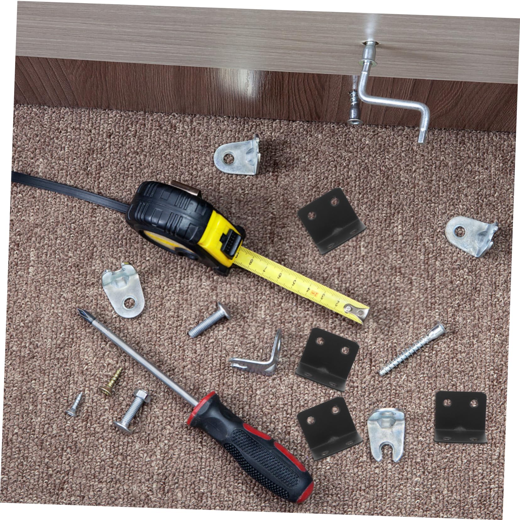 SHINEOFI 5 Set Supporti Angolari Acciaio Inossidabile Da Fissaggio Per Resistenti Alla Per Uffici 10 Pezzi*5