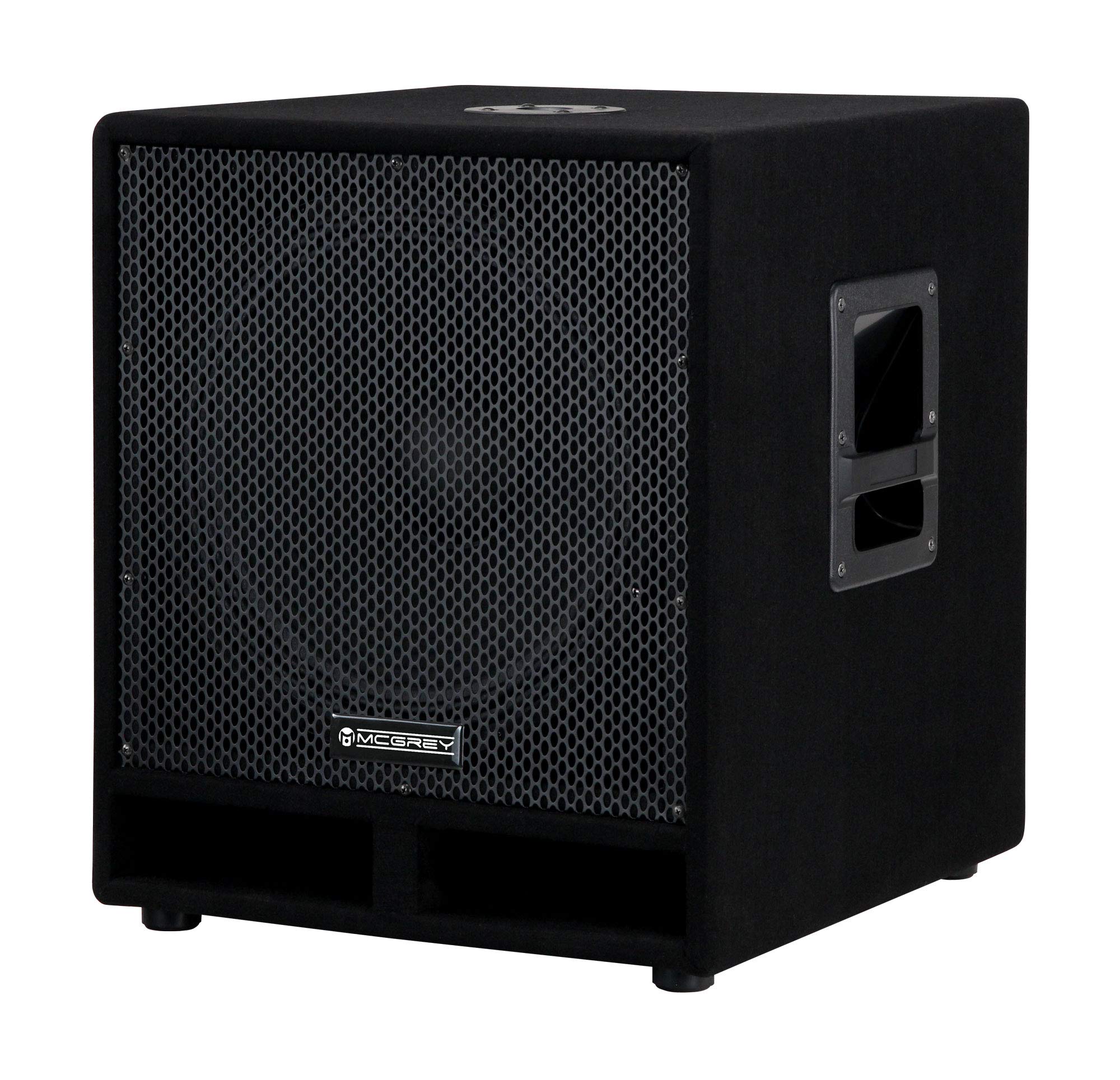 McGrey Powerstage-2800 PA Komplett-Anlage (2X 10/25cm Topteil, 2X 15/38cm Subwoofer, 1x Endstufe, 2X Distanzstange, 2X Boxenkabel, 700/1400/2800 Watt RMS/Musikleistung/Peak)