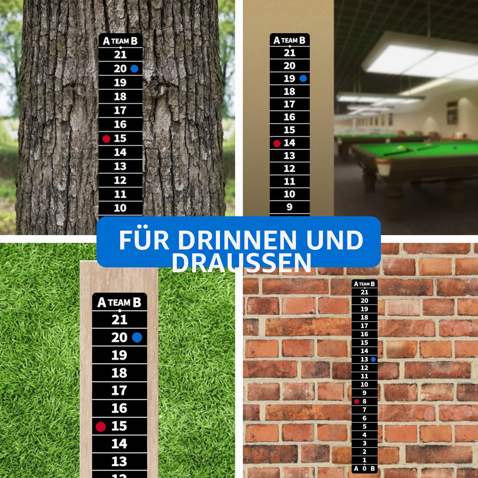 Cornhole Scoreboards schwarz, magnetischer Aufkleber mit Punktezählern für Maislochbretter, Anzeigetafel für Cornhole Game, einfach zu installieren, behalten Sie den Überblick über die