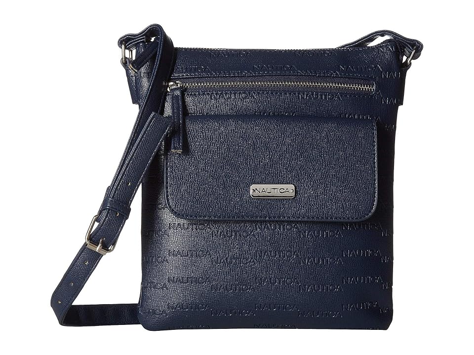 

Nautica Key Largo Crossbody (Indigo) Cross Body Handbags, Blue