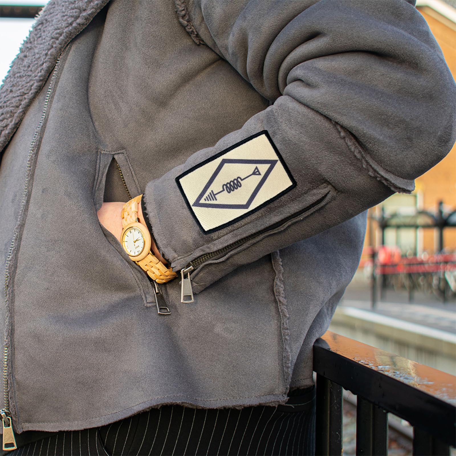 FUN METER Militär Patch Klett - Stickerei Aufnäher Für Taktische Kleidung & Rucksack