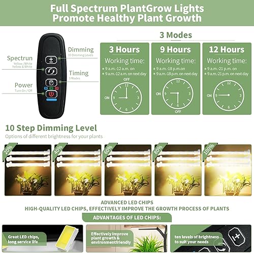 Miniatura 7 de Soporte para plantas de interior con luces de cultivo, estante esquinero de metal de 8 niveles de altura de 62 pulgadas, estante múltiple para