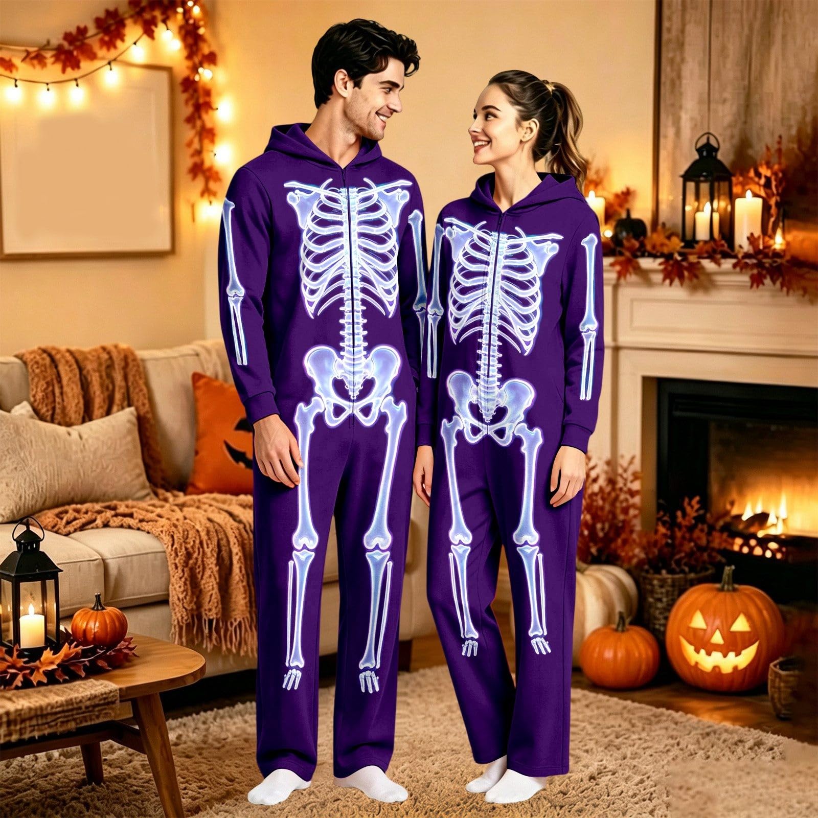 Halloween-Kostüm Kostüm Herren Lustiges Halloween Onesie Damen Warm Erwachsene Große Größen Ganzkörper Lustig Frauen Lustige Kostüme Karneval Anime Cosplay Ganzkörperanzug Jumpsuit Kigurumi Werwolf
