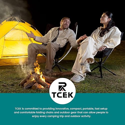 Miniatura 9 de Silla de camping portátil - SwivelCore 180 giratoria y de devolución automática, sillas plegables pequeñas y compactas para adultos, silla de