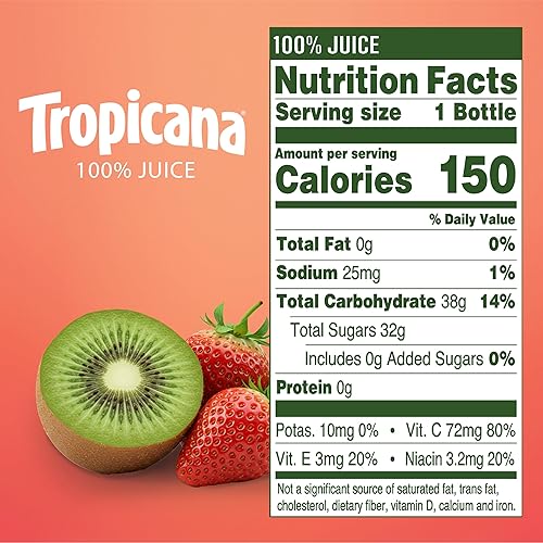Miniatura 20 de Bebida de jugo Tropicana, botellas de 15.2, naranja piña, 15.2 onzas (paquete de 12)
