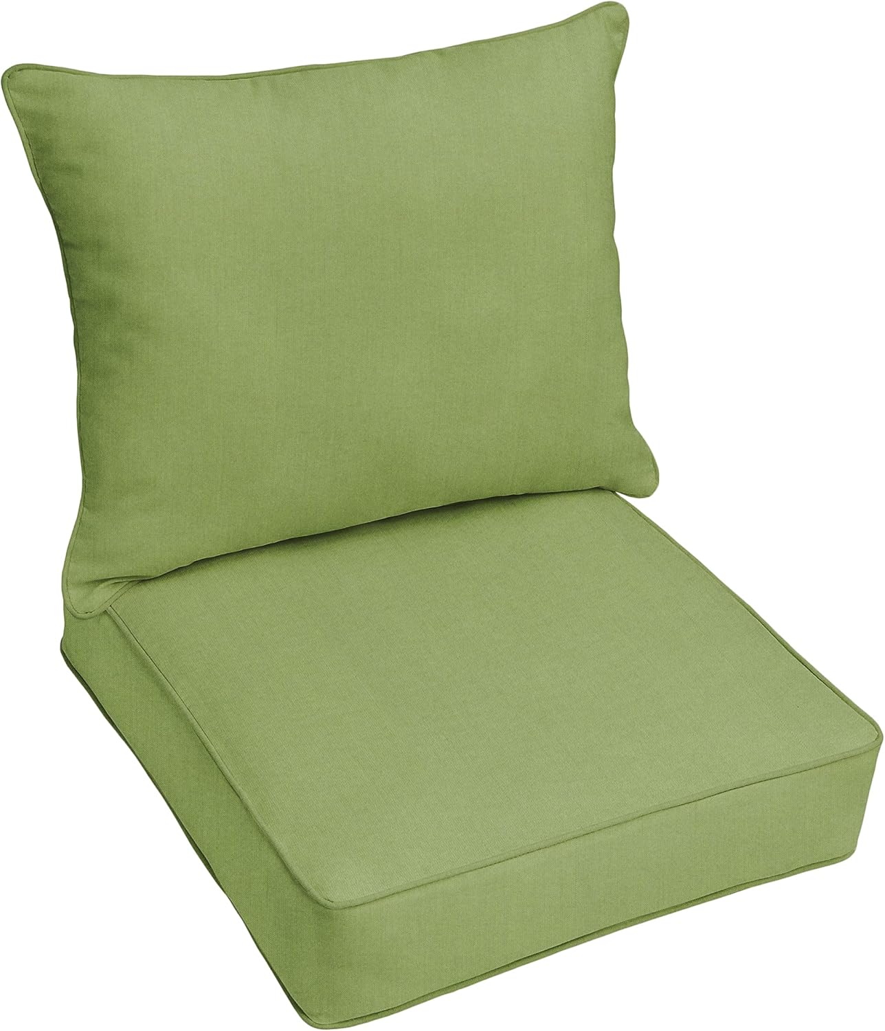 Sorra Home Indoor/Outdoor Corded 5 inch Deep Seating Pillow and Cushion Set, Spectrum Cilantro/Spectrum Cilantro