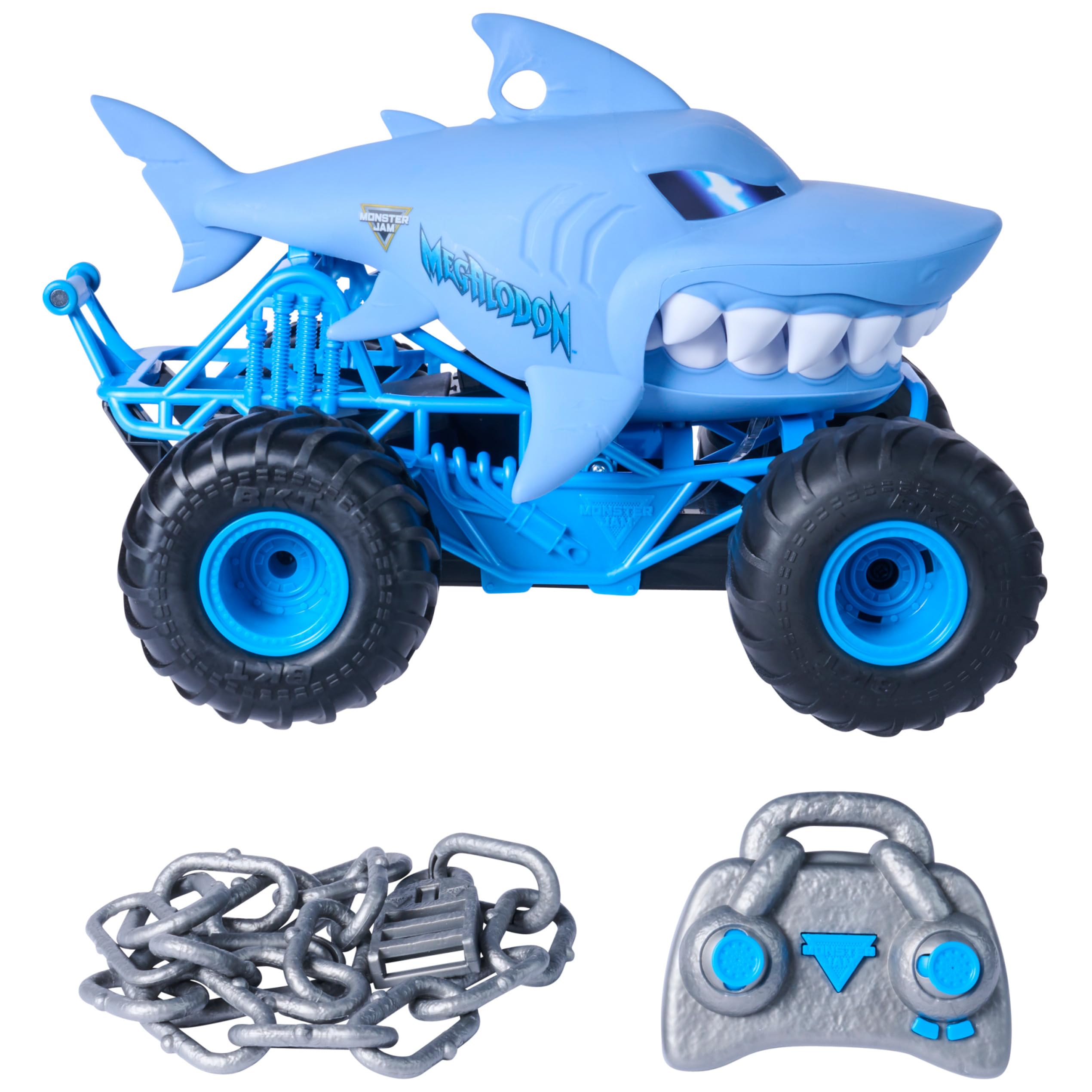 BULLHEAD モンスターラジコン 青 Amazon.com: Monster Jam Chomping Megalodon RC Truck, 1:15 Scale