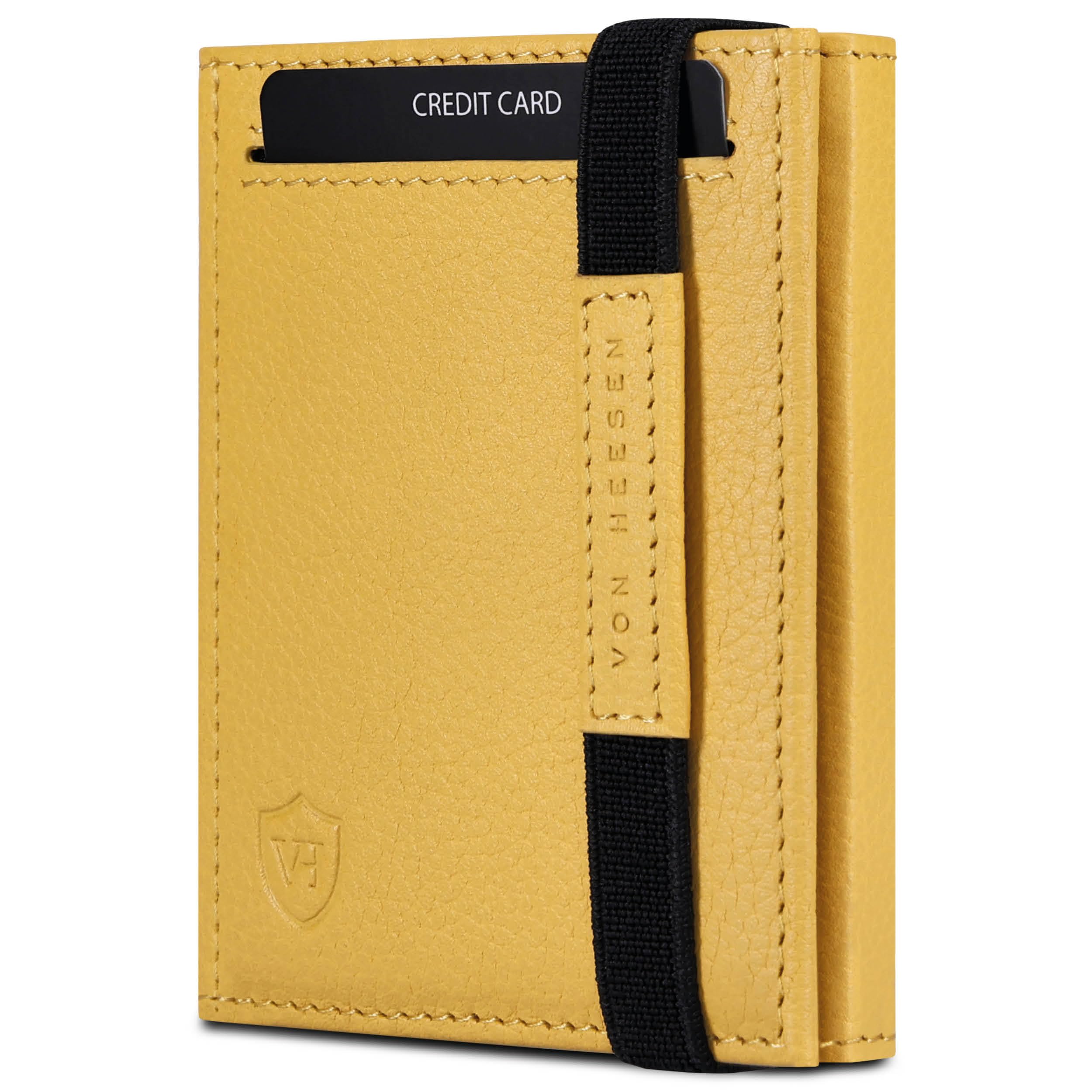 VON HEESEN Slim Wallet mit RFID-Schutz - Mini Geldbörse Herren & Damen klein - Kreditkartenetui Kartenetui - Geldbeutel Portmonee Portemonnaie