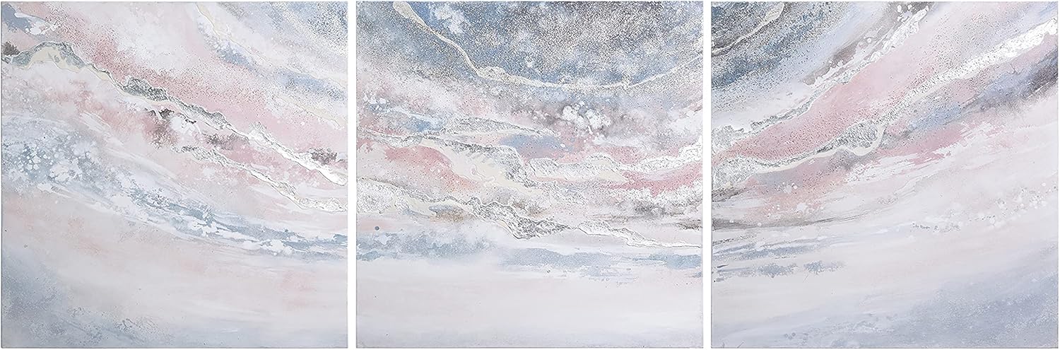 Heavens 1 Metallic Abstract Triptych Wall Art Set