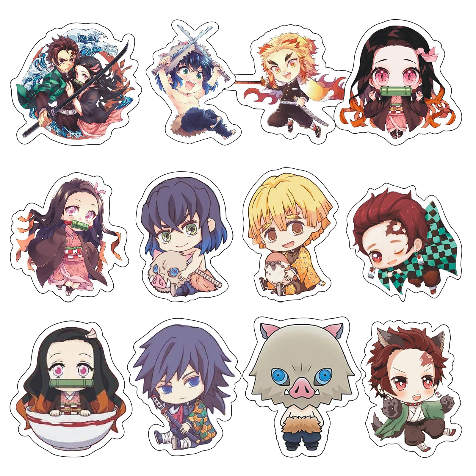 Buy Demon Slayer Party Supplies 12 Pack Demon Slayer Brooch Pins Acrylic Anime Pins for Kids