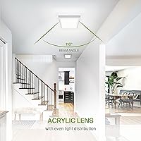 Vista 5 de ASD Luz LED de montaje empotrado cuadrada de 9 pulgadas, 18 W, 1270 lúmenes, 3000-5000 K, 120 V, 3CCT, regulable, ultra delgada, con certificación