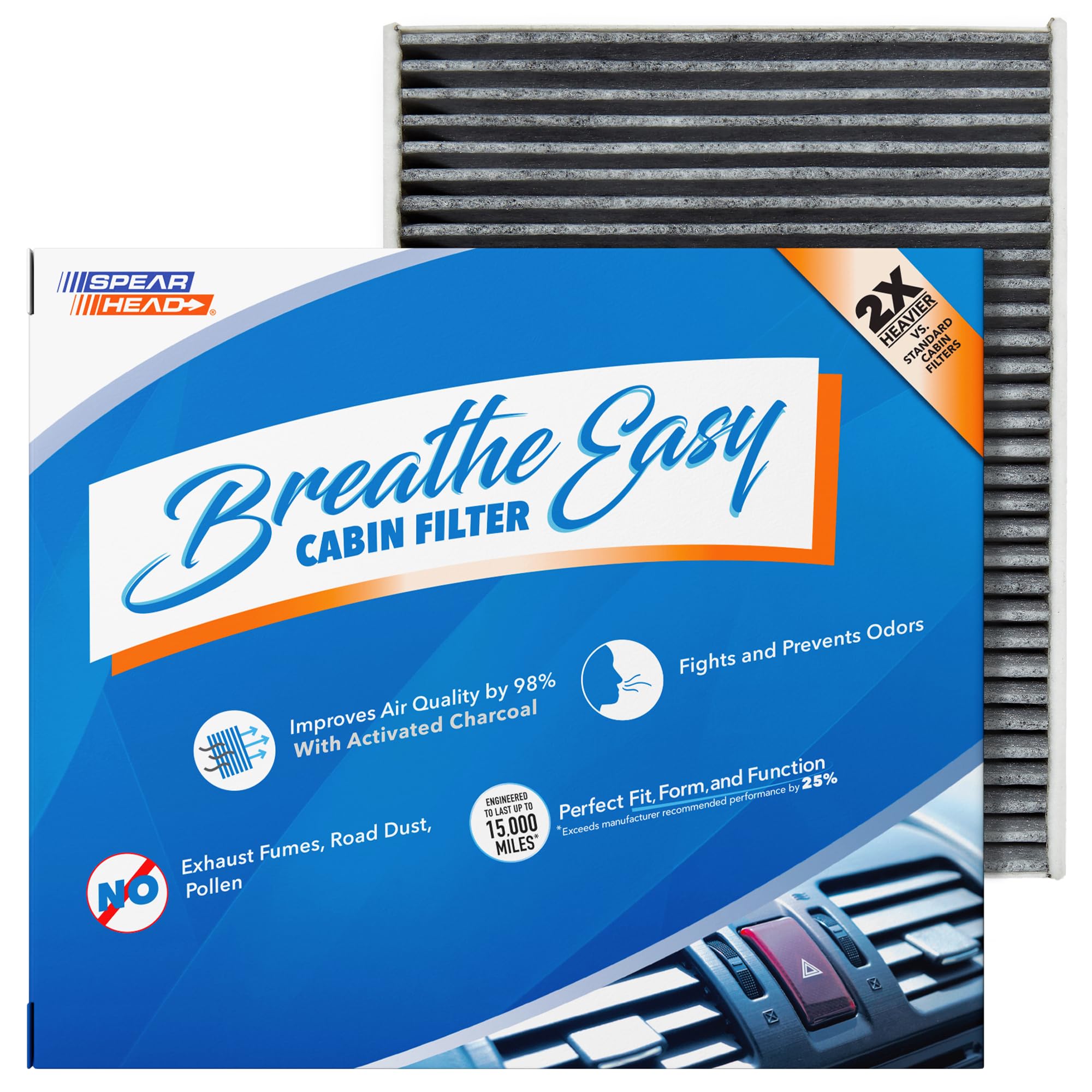 Spearhead Odor Defense Breathe Easy AC &amp; Heater Cabin Air Filter (BE-472)