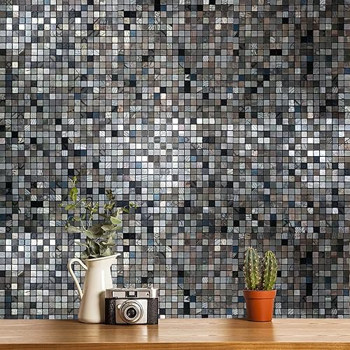 Miniatura 5 de WEIMEISC 10 hojas de azulejos para salpicaduras de cocina, azulejos de mosaico autoadhesivos, se adhieren a tocadores de baño, decoración de