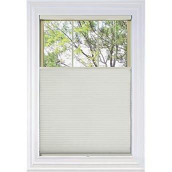 BlindsAvenue Cordless Top Down Bottom Up Cellular Honeycomb Shade, 9/16" Single Cell, Blackout, White Dove, Size: 39.5" W x 72" H