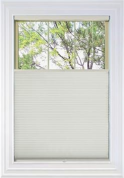 BlindsAvenue Cordless Top Down Bottom Up Cellular Honeycomb Shade, 9/16" Single Cell, Blackout, White Dove, Size: 60" W x 48" H