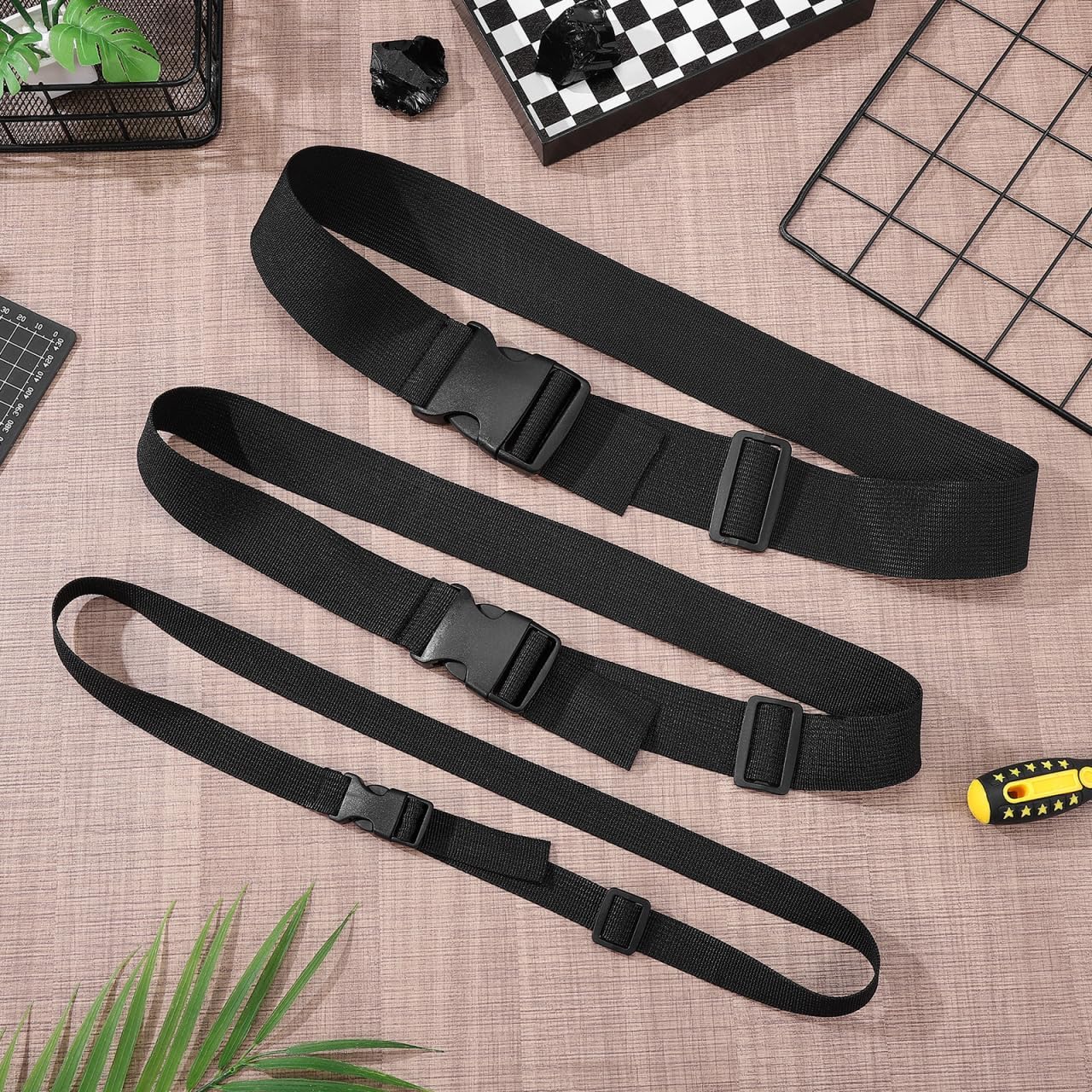 CALLARON 3Pcs Fanny Pack Extender Strap Chest Bag Extension Strap Belt Extender for Fanny Bag Wasit Pack Backpack Pouch Travel Luggage, Adjustable, Black image 4