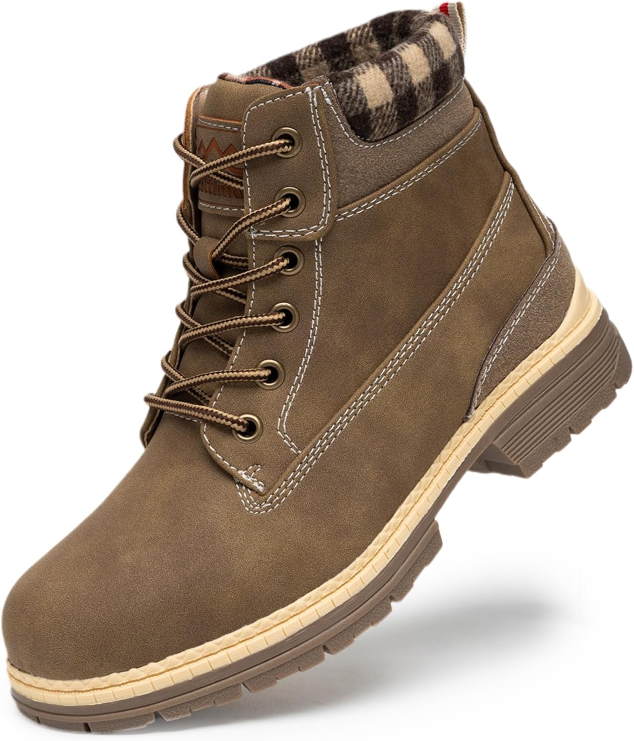 Snow Hiking Winter Boots for Women – Casual Brown Combat Work Boot – Non-slip Fur-Lined Ankle Boots – Fashion Boots Waterproof Leather Shoes Snow Hiking Winter Boots for Women – Casual Brown Combat Work Boot – Non-slip Fur-Lined Ankle Boots – Fashion Boots Waterproof Leather Shoes