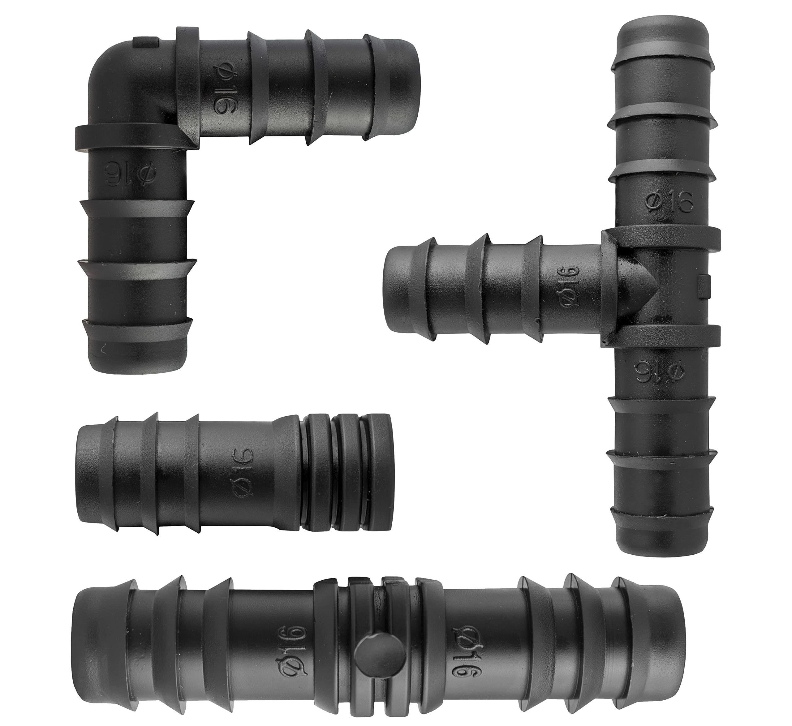 Garden Automatic Water Supply Pipe 13/16mm 25m,50m,100m+200m LDPE Hose with Optional Matching Fittings (10 Mixed connectors)