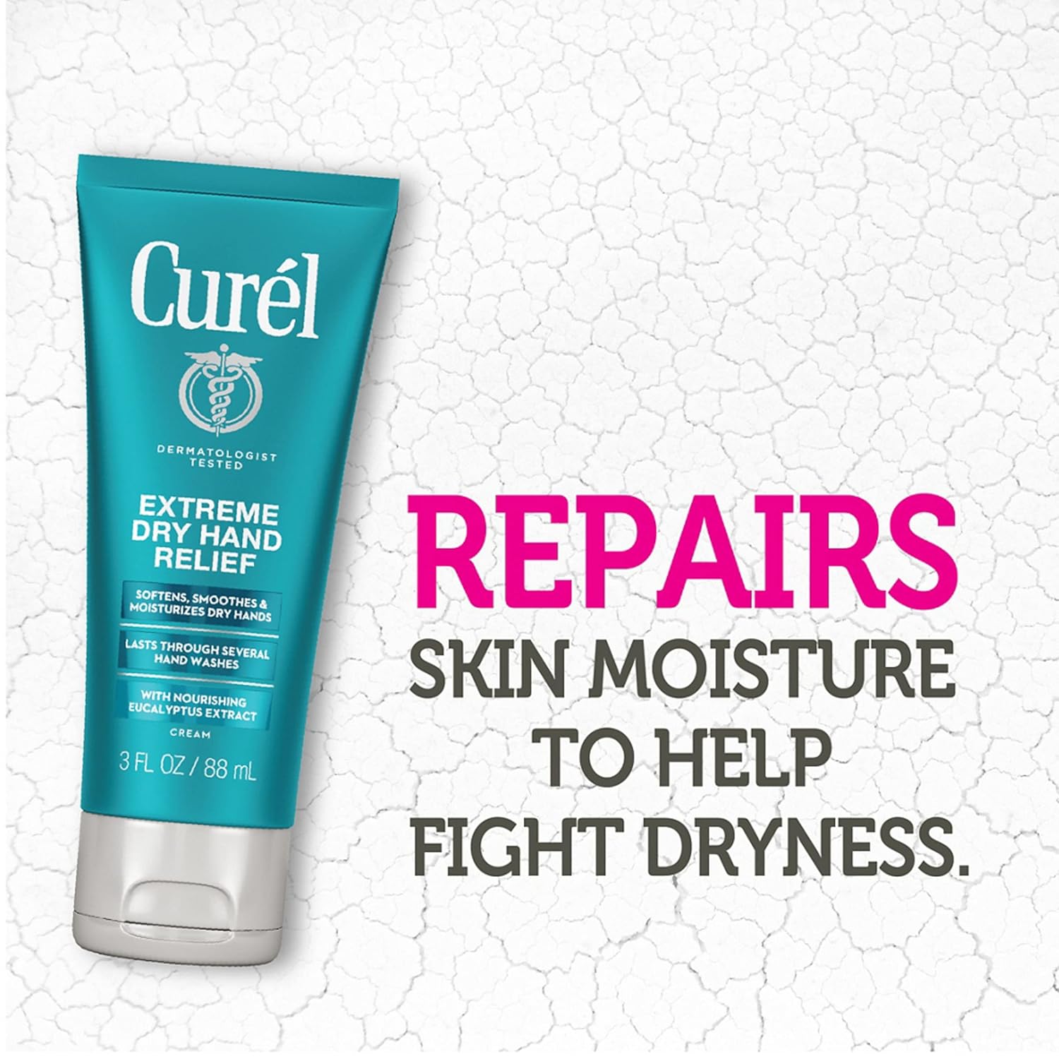 Curél Extreme Dry Hand Dryness Relief, Travel Size Hand Cream, Easily Absorbed Hand Cream for Long-Lasting Relief after Washing Hands, with Eucalyptus Extract, 3 Ounces : Beauty & Personal Care