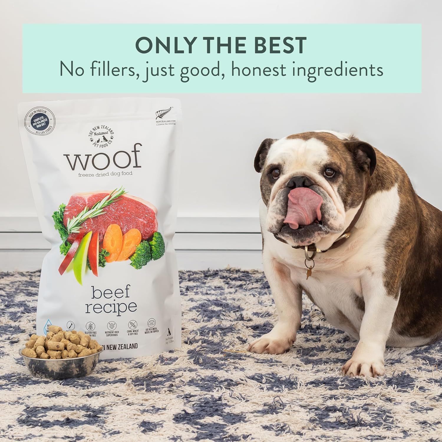 Amazon.co.jp: WOOF ワフ 犬用 ビーフ 280g×2袋セット フリーズドライ