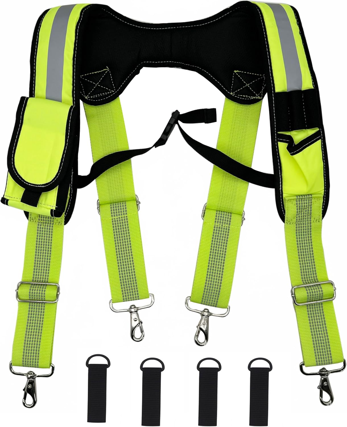 Cedriany Tool Belt Suspenders for Work Belt Suspenders Heavy Duty Padded with Attachment Loops for Men