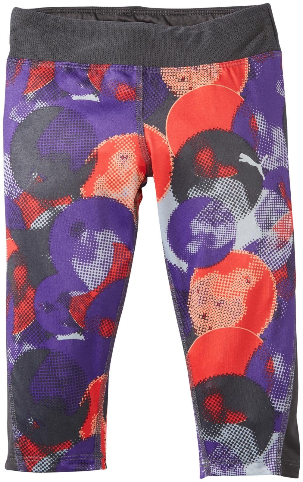 PUMA Dziewczęce legginsy capri z nadrukiem na całej powierzchni (małe dzieci)