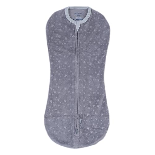 Miniatura 15 de SwaddleMe by Ingenuity - Cápsula de compresión para bebé en terciopelo, cremallera bidireccional para facilitar los cambios de pañales, mejora el
