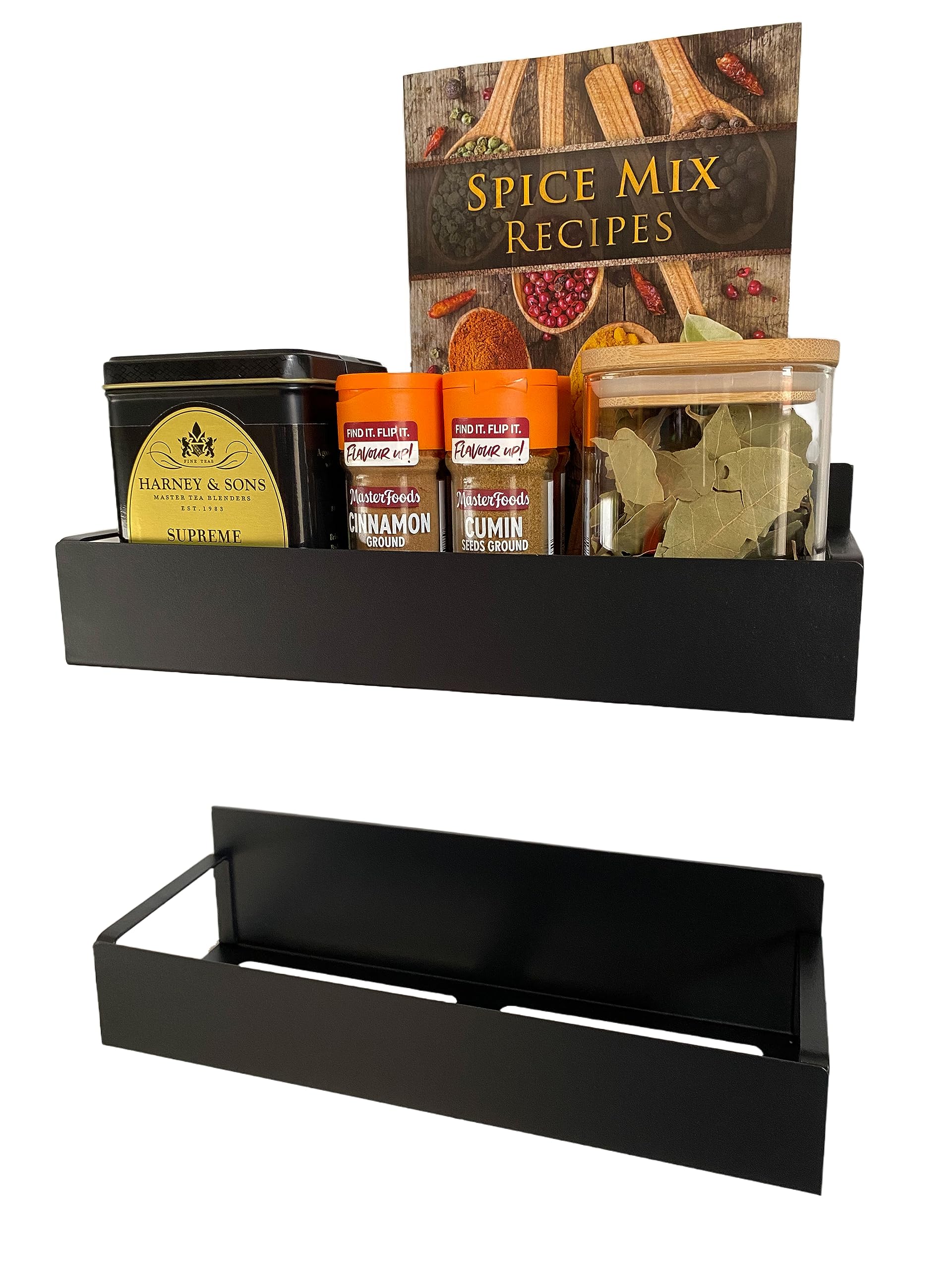 Hamilton Max Magnetic Spice Rack Organizer or Shelf, 2 Pack, Holds 12 ...