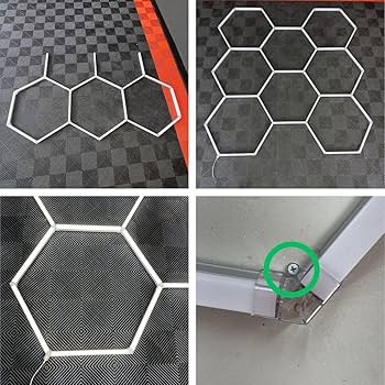 156W 六角形 LEDライト ガレージ用 Amazon.co.jp : ガレージライト | 用六角形LEDライトセット