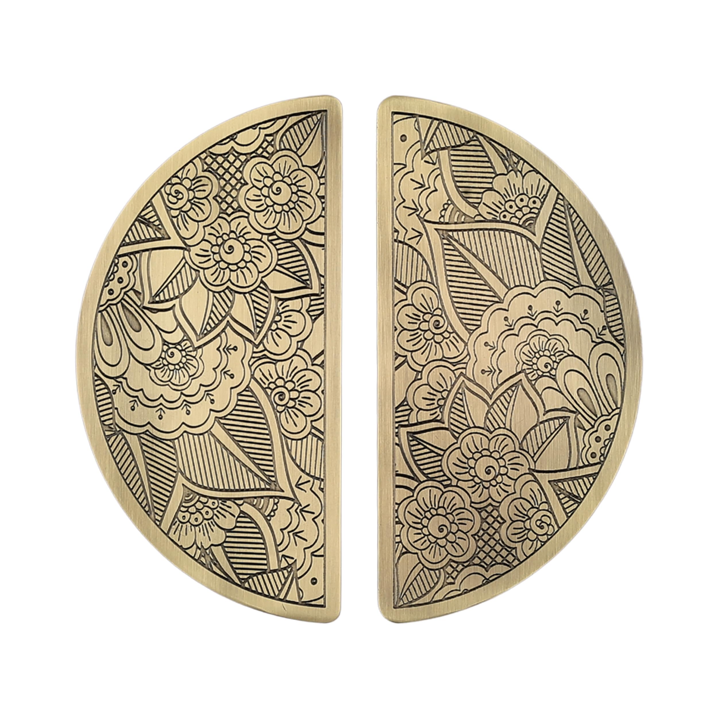 WODIX 6 Inch Door Handle for Main Door, Wooden & Glass Door Handle, Suitable of Home/Office/Hotels (Brass Antique, 2 Pcs)