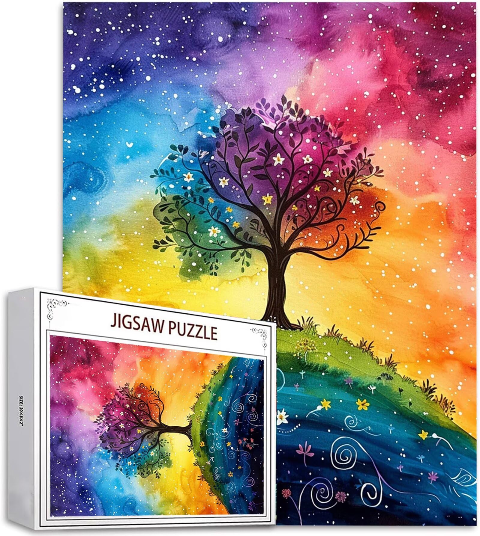 Puzzle 5000 Pezzi, 3 4 5 Anni Puzzle Albero 6 7 8 Anni Giochi Educativi Sostenibili Con Motivi Per Adulti Da Gioco in Legno Di Alta Qualità Jigsaw Fiore per Gioco Familiare, 2026 Regalo Natale H-548