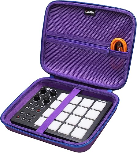 LTGEM Hard Case Compatible with Synido MIDI Pad Beat Maker Machine or FIFINE Gaming Audio Mixer - Travel Protective Carrying Bag
