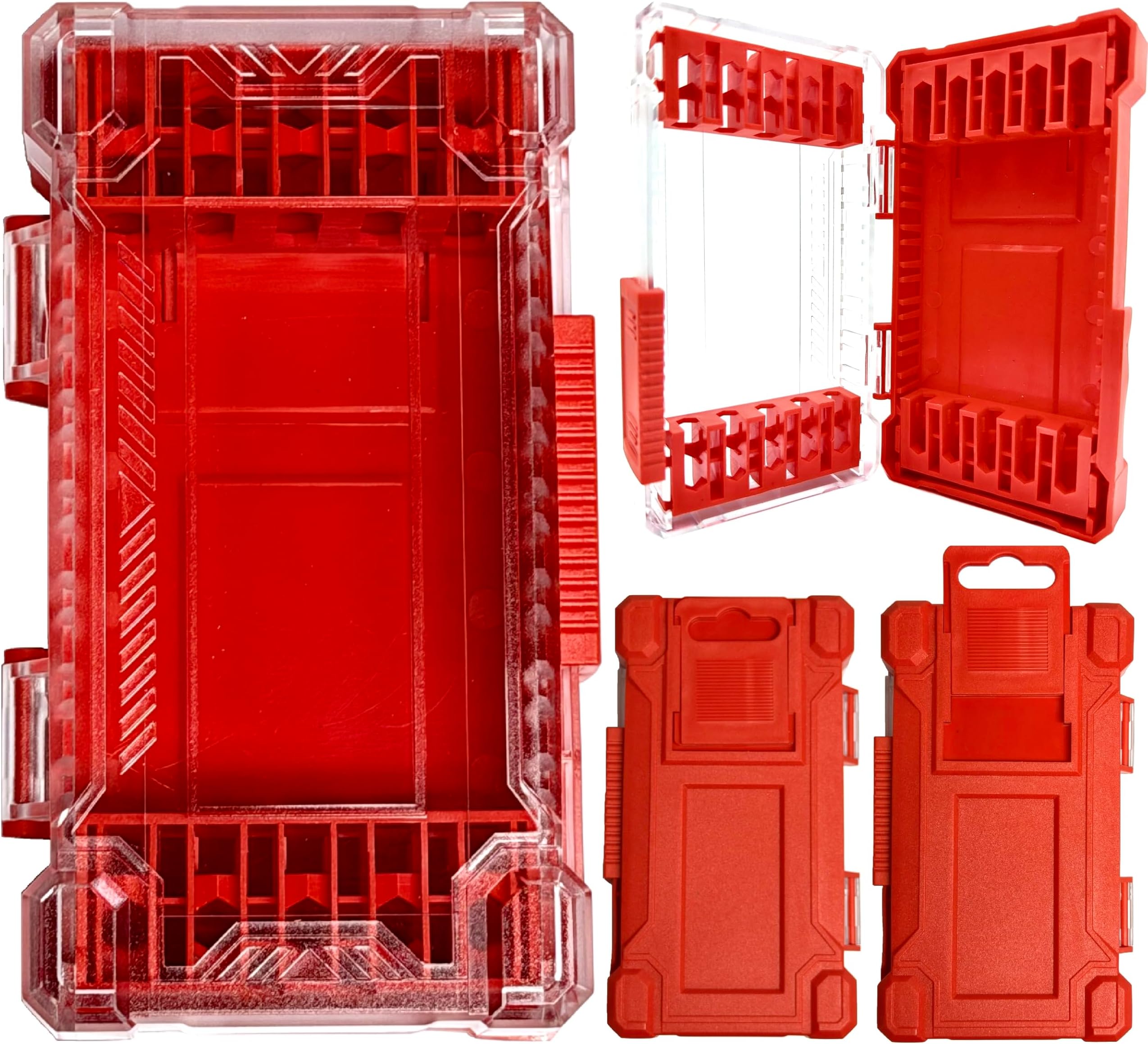 FTG USA Medium Size Storage Container for Impact Driver Bits, Plastic Box Used as Storage Case for Countersink Drill Bit and Hex Bits