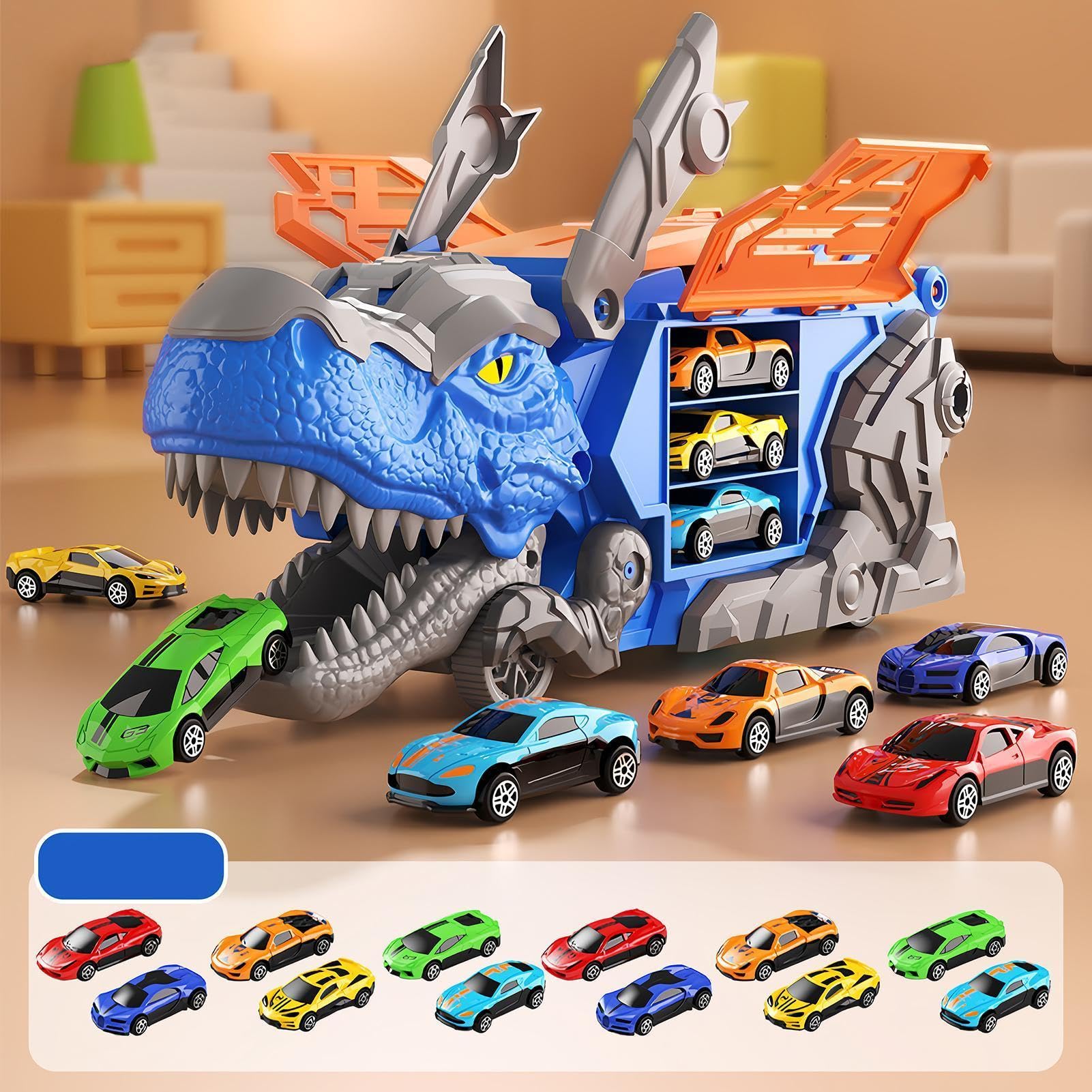 Camion Dei Dinosauri Per Bambini Di facile trasporto pista a doppio binario