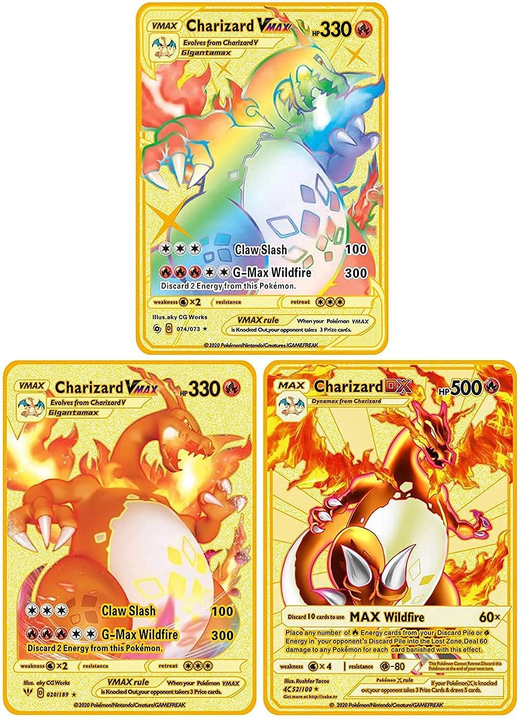 Buy Rare Pokemon Card Charizard Pikachu Vmax GX EX DX V Collectible