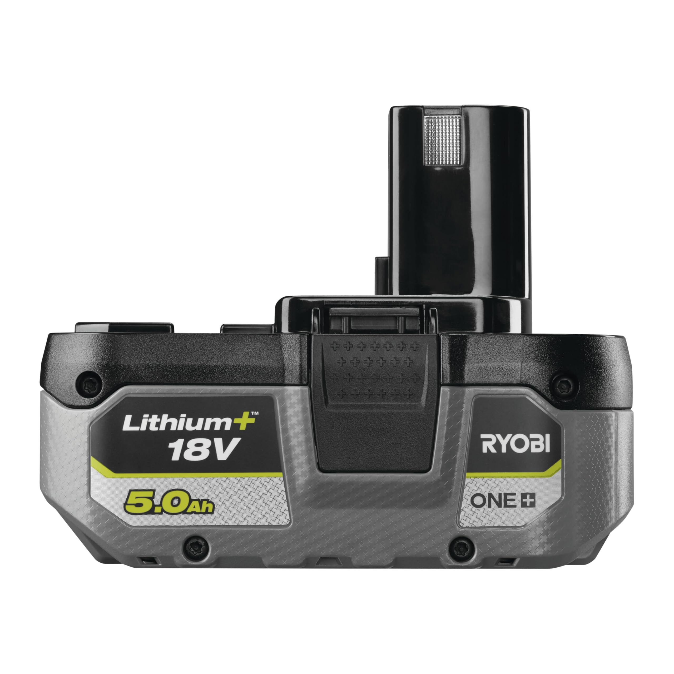 Ryobi Kit Batteria e Caricabatterie Originali 18V ONE+ 5,0Ah Lithium+ con Caricatore 2,0A, Indicatore LED, Tecnologia IntelliCell, Compatibile con Oltre 200 Utensili, RC18120A-150G