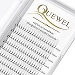 QUEWEL Premade Lash Fans, 3D Premade Fans Eyelash Extensions 0.07mm Thickness C Curl 10mm Volume Lash Extensions Short Stem Pre Made Fans Eyelash Extensions(3D 0.07C 10mm)