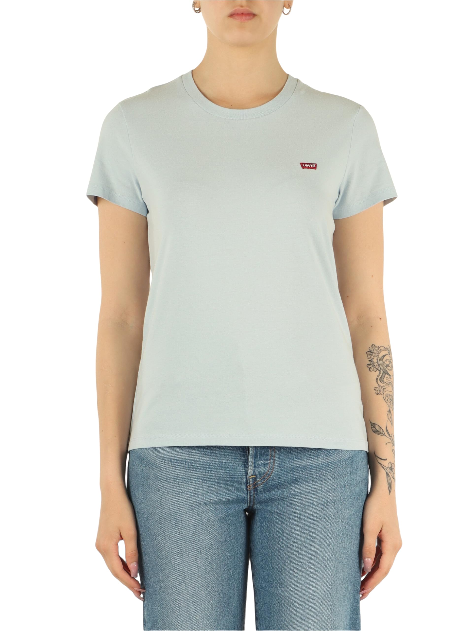 Levi's Women's Perfect Tee T-Shirt, Skyway, XXS