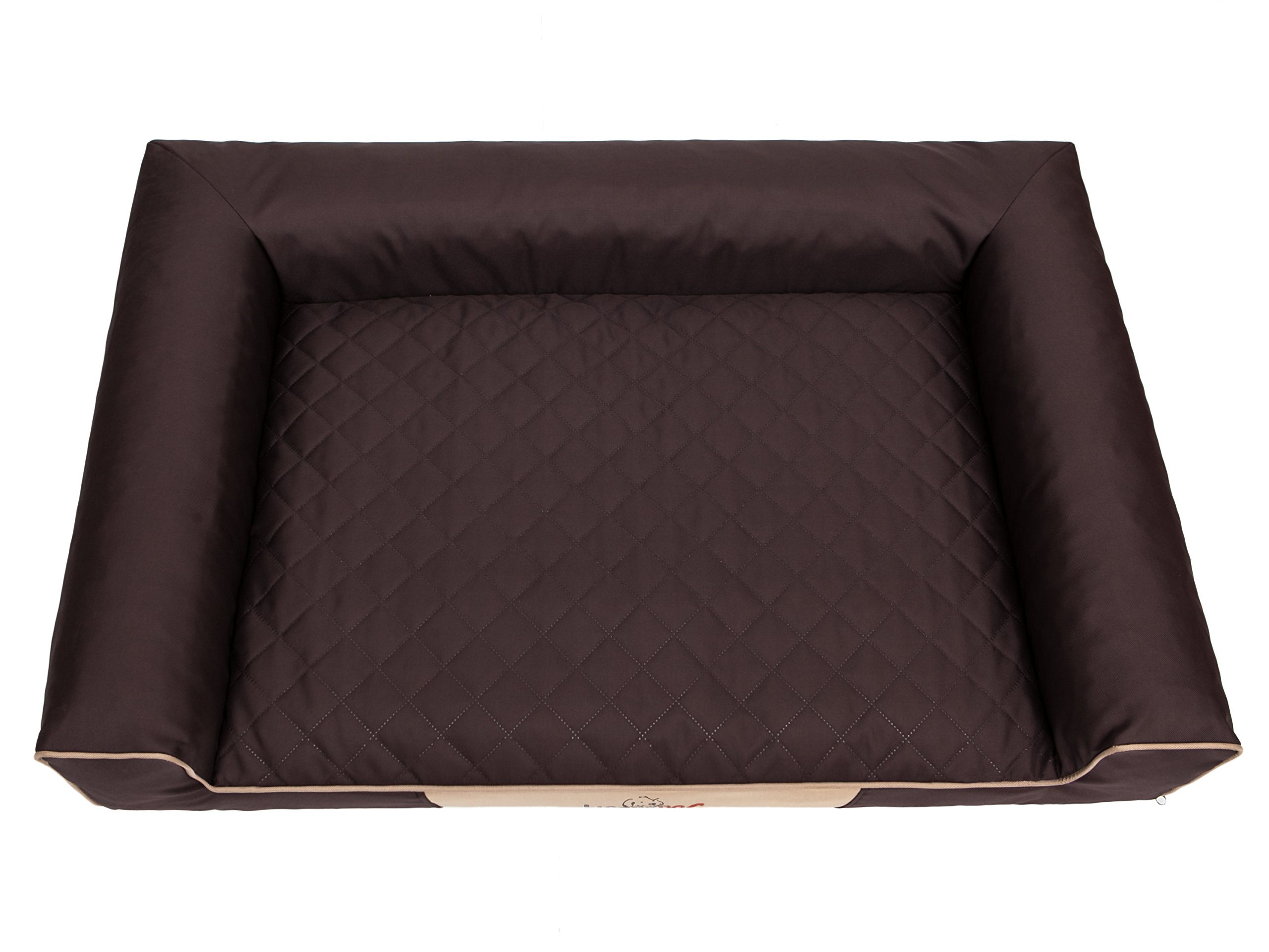 Cama Perro - Cuna para Perros para Dormir, con Funda de Cordura Extraíble (Lavable a 30°) - para Perros Pequeños y Grandes - Sofa para Perros - 118 x 78 cm - Marron Oscuro