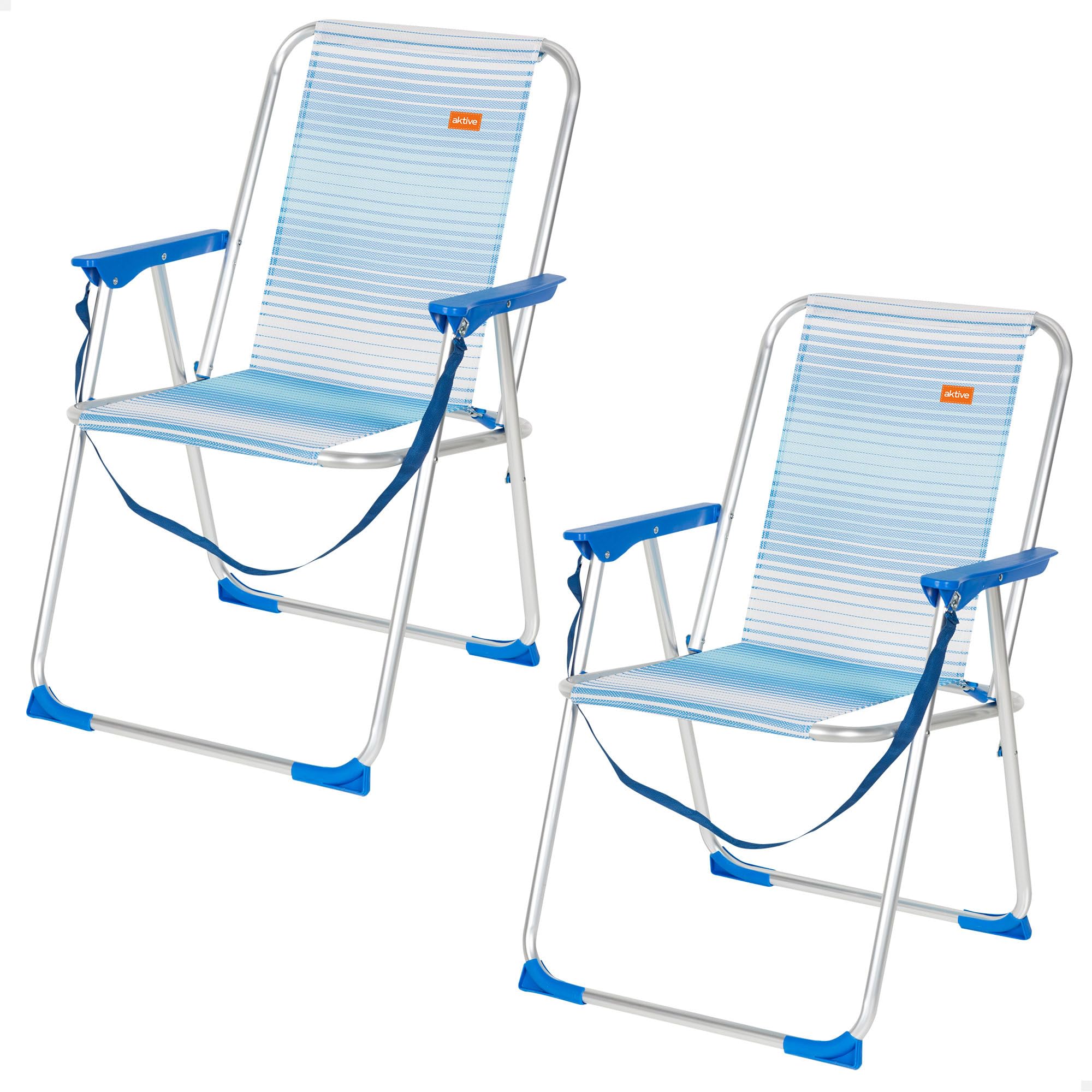 AKTIVE Folding Chairs, Plastic Metal, Multicoloured, 44x45x76 cm