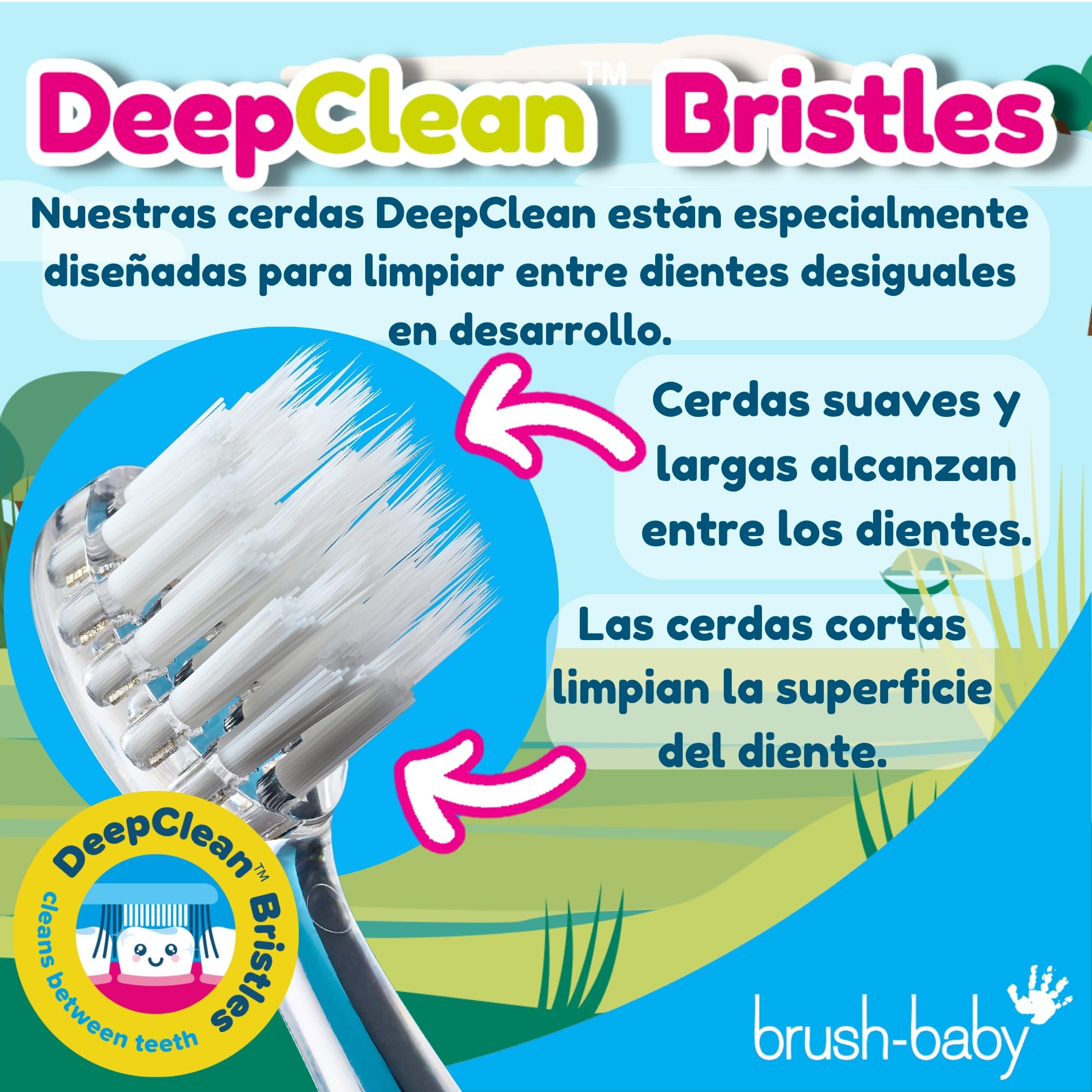Brush-Baby WildOnes Cepillo de dientes eléctrico recargable para niños, elefante, 1 mango, 3 cabezales, cable de carga USB, para edades 0-10 (elefante)
