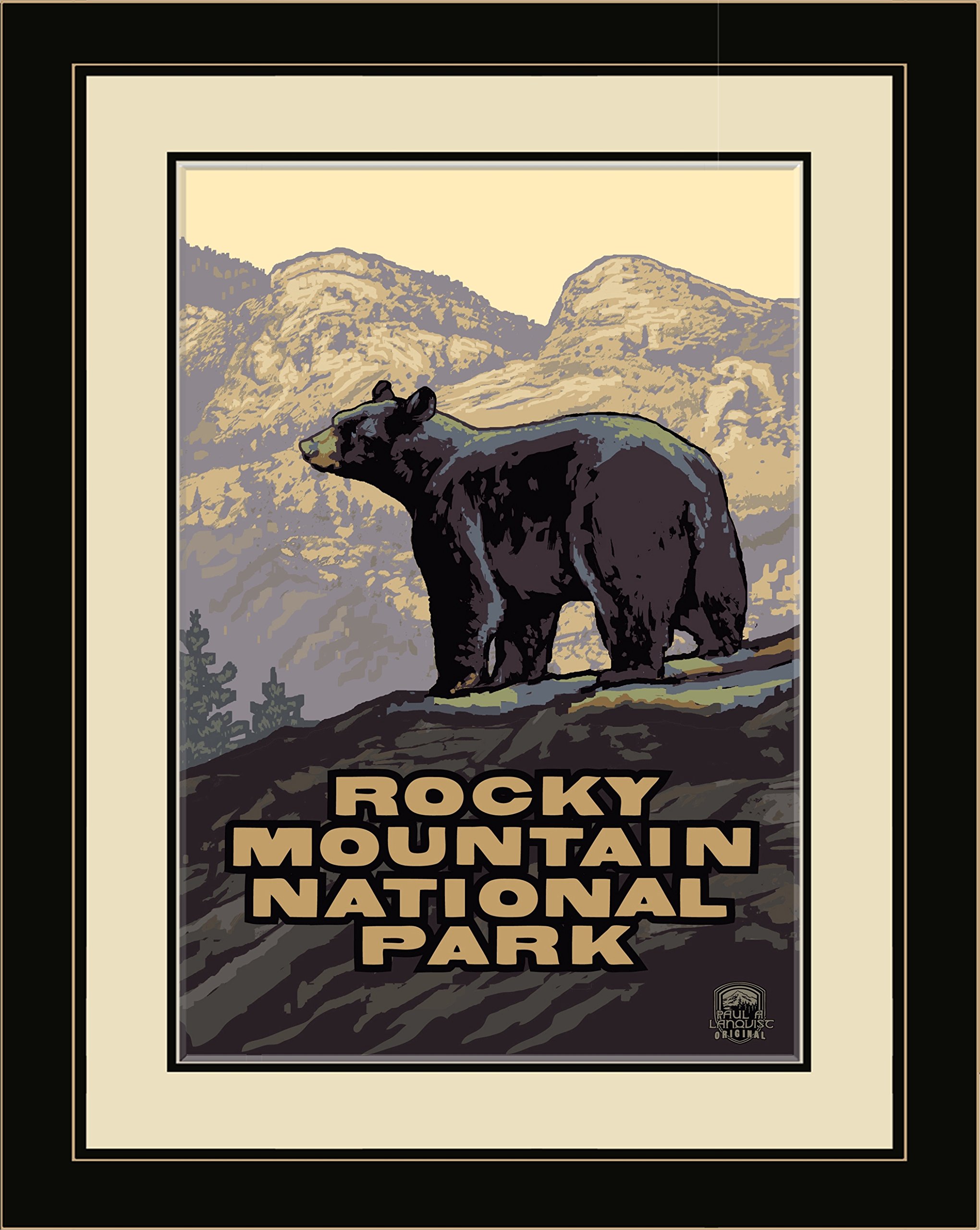 Northwest Art Mall PAL-3024 LFGDM BOH Rocky Mountain National Park Black Bear Print