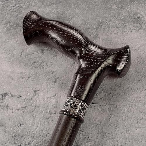 Miniatura 8 de Asterom Bastón de caminar para hombres y mujeres, hecho a mano, ergonómico, resistente, bastones de madera para personas mayores, bastones fríos