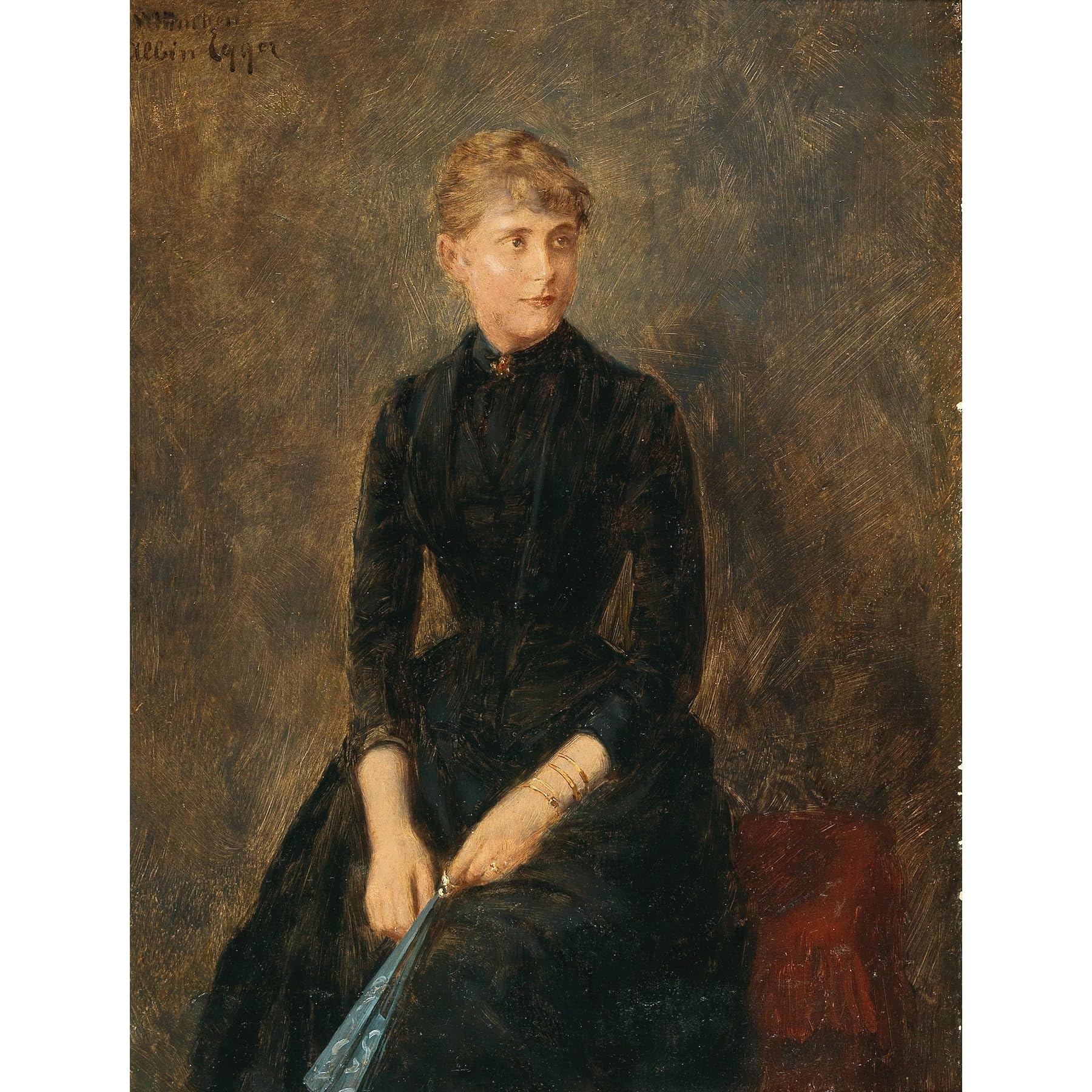 ArtDirect Portrait of the singer Hedwig Helbig (c. 1889) Unframed Art Print Giclee Poster by Albin Egger Lienz - Ready for Framing with Customization Sizes 8x10, 11x14, 15x20, 24x31, 36x47 and 46x60 inches